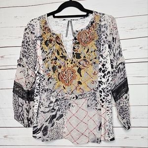 Anthropologie Mathilda Boho Peasant Top